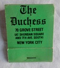 Vintage Matchbook, The Duchess, Lesbian Bar, New York City, Gay, LGBTQ Interest — photo 1