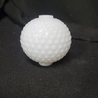 Antique 4" Lightning Rod Ball Hobnail Milk Glass Globe  Weathervane