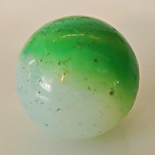 Green and White Swirl Glass Toy Marble - Swirl Style Glass Toy Marble