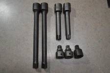 PROTO and APEX Tools - 7pc 5/8" Dr. Lock Button-Impact Extensions & Adapters