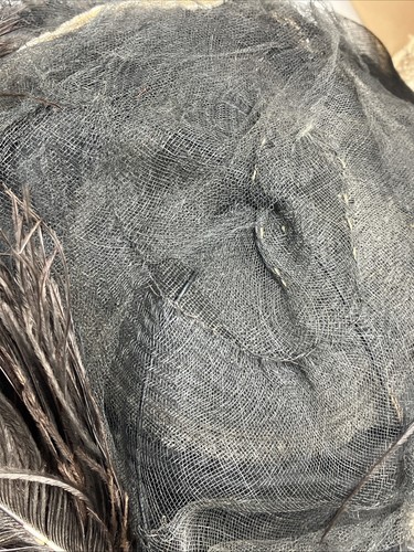 As Found Fancy Edwardian Straweridge Clothier London Paris 1/2 Mourning Hat - Picture 7 of 7