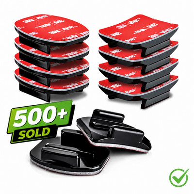 (8-Pack) Flat & Curved 3M Adhesive Mount Sticky Pads For GoPro HERO 13/12/11/10