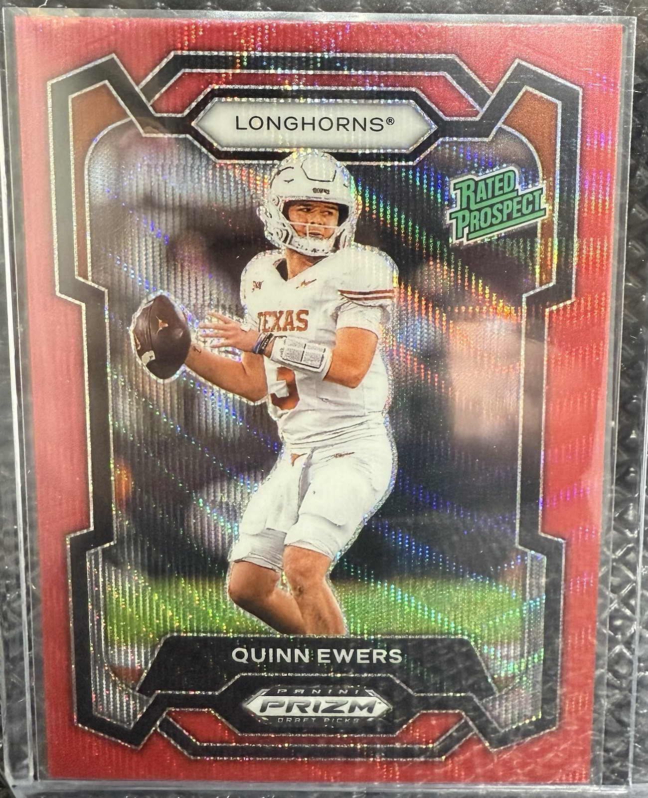 Quinn Ewers 2024 Prizm Draft Picks Red Wave Rated Prospect #191 - Texas