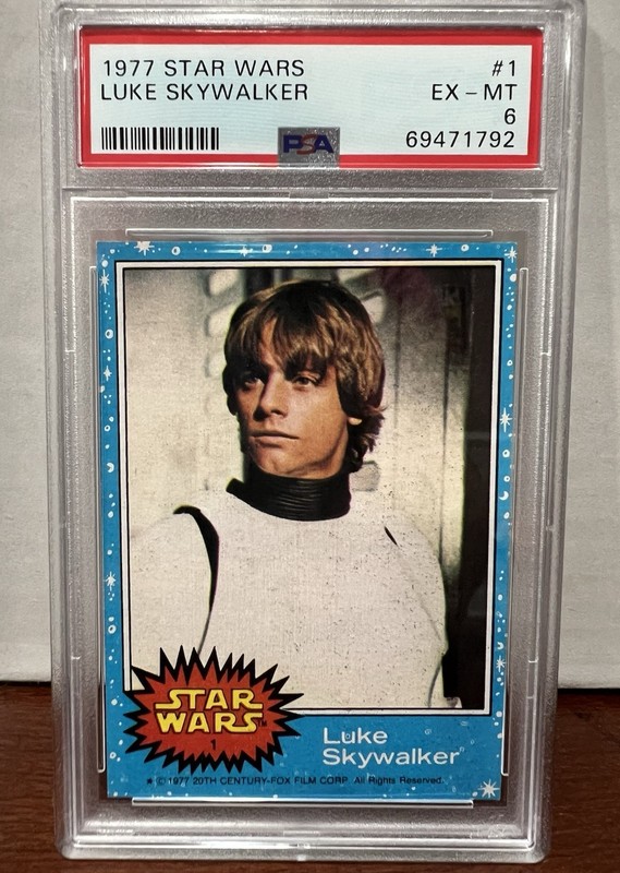 1977 Topps Star Wars Luke Skywalker #1 PSA 6 Centered
