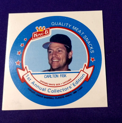 1988 king b CARLTON FISK  RARE UNCUT SQUARE PROOF DISC variation NRMT OR BET