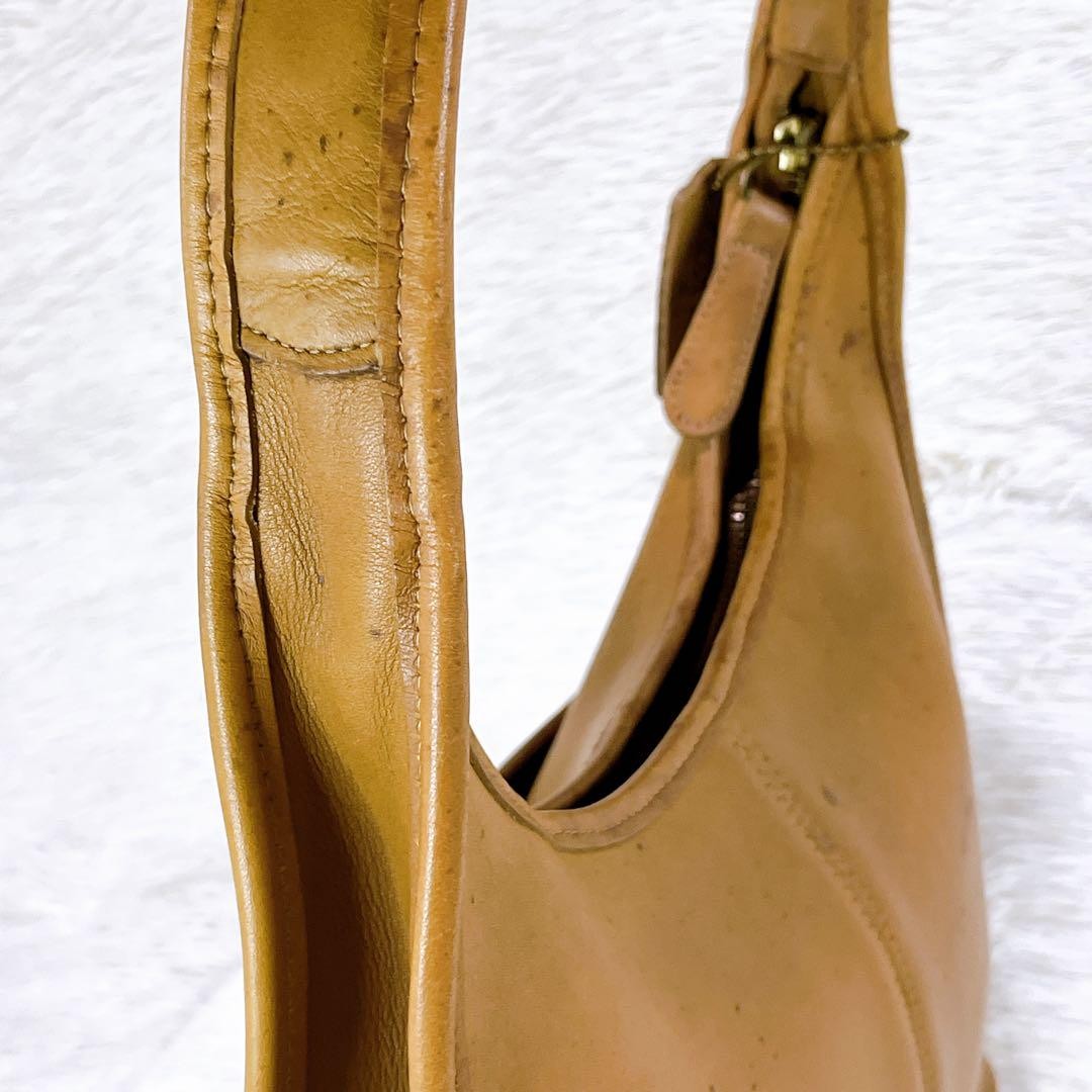 Vintage Coach 9033 Rare Color Mustard Yellow Leather Ergo Shoulder