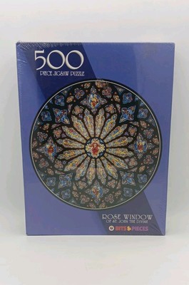 Round Puzzle Rose Window of St John the Divine Bits & Pieces; 500 Pcs NEW SEALED