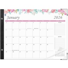 Desk Calendar 2026-2027   22" x 17" Large 22 X 17 Inches, Black