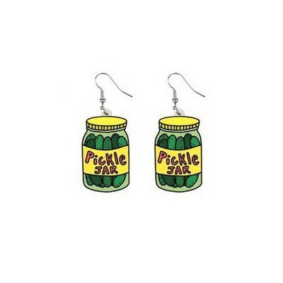 Dill Pickles Cucumber Drop Dangle Earrings Unique Weird Acrylic Dangle Earrings