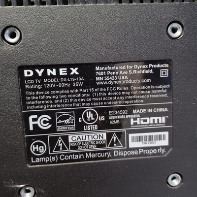 Dynex DX-L19-10A 19