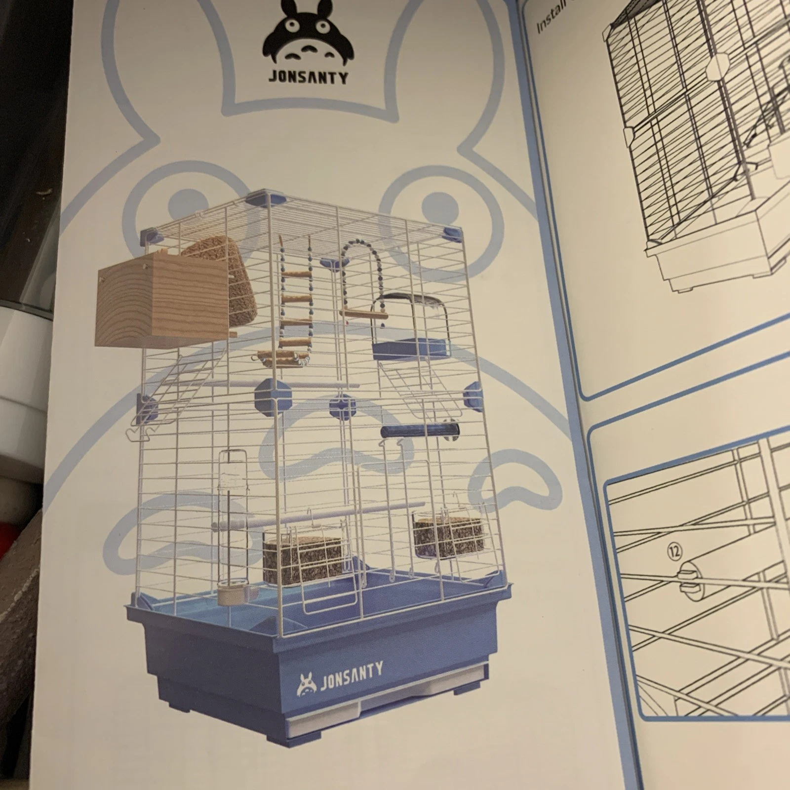 Products Small Slate Bird Cage with Removable Tray