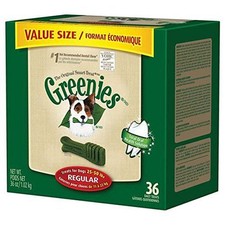 GREENIES Original Canine Dental Chews - Petite Size - Value Tub 1065ml. - 60 C