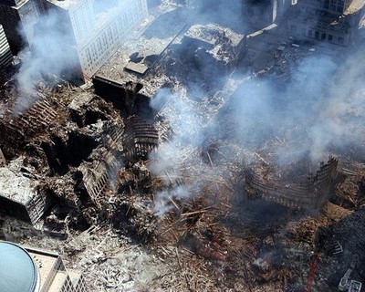REMAINS OF WORLD TRADE CENTER Ground Zero 9/11  8.5x11 PHOTO Luster
