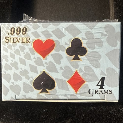 #ad 4 grams silver suits pack .999 silver Pan Silver Original Box And Packaging $25.00