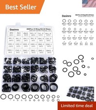 400 Pcs O-Ring Assortment in Nitrile Rubber: Versatile for Plumbing  Automotive
