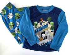 Minecraft Mojang Boys Fleece Pajama Set Size 8