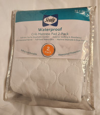 Sealy ED008-QWX3 2 Pack Waterproof Crib Mattress Pad 52x28