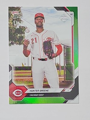 Hunter Greene 2026 Topps NOW Road To Opening Day Green Foil /99 OD-212 Reds RTOD