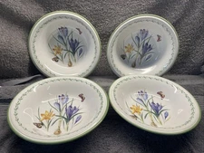 4 Studio Nova GARDEN BLOOM Y2372 Soup/Cereal Bowls Floral 8"