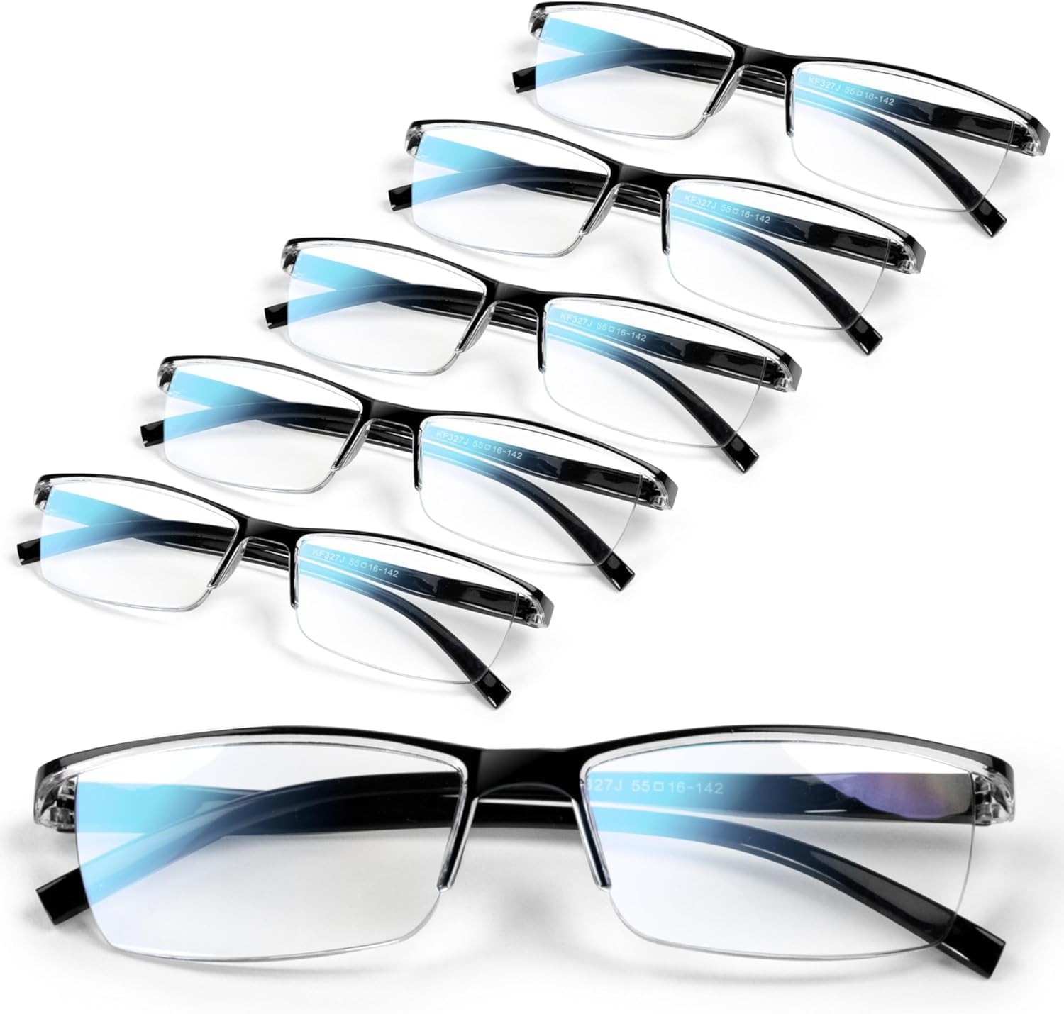 6 pezzi Reading Glasses Men Blue Light Blocking Computer Readers Women Stay