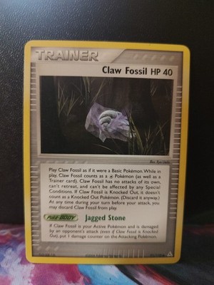 claw fossil pokemon card CLAW FOSSIL Common Pokemon Sandstorm Card # 90