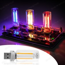 yellow Car USB Night Light Touch Dimmable Glass Bottle Light Plug in USB Interio