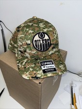 Edmonton Oilers Fanatics Authentic Pro Military Appreciation Camo Adjustable Hat