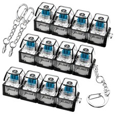 3-Pack 4-in-1 Keyboard Fidget Keychain Button Clicker Stress Relief Toy for Kids