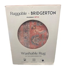 Ruggable 5'x7' Washable Bridgerton Debutante  s Dream Rose Rug- New 