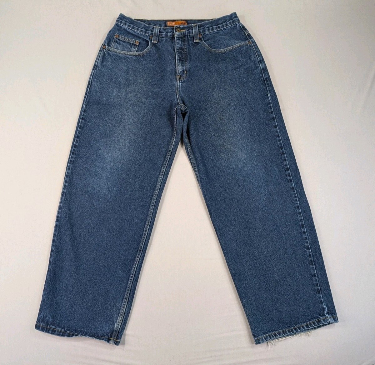 Vintage Anchor Blue Jeans Adult 33x30 Denim Beyond Baggy Wide Leg Skate  Grunge*