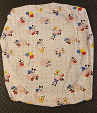 Vintage 1984 Disney Dundee Crib Fitted Sheet ABC's Baby Mickey Minnie Friends
