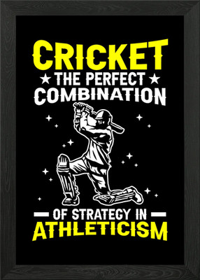 Gerahmtes Wandbild Cricket die perfekte Kombination Poster Leinwanddruck Bild