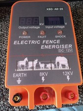 5.5J Electric Fence Charger Energizer 5.5 Joules 10 Miles AC DC 2 in 1 Powered