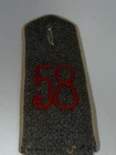 WW1 WWI Imperial German Army Military Feldgrau Shoulder Board Infantry Rgt 58th