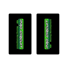 Pro Circuit Retro Suspension upper fork tube decals 5" x 9" Black w/ green logo