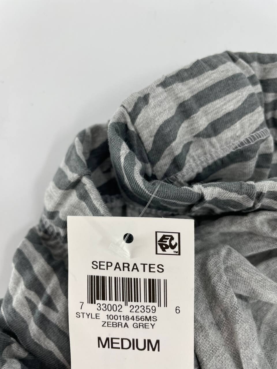 Jenni Jogger Zebra Print Pajama Pants, Gray, Size M eBay