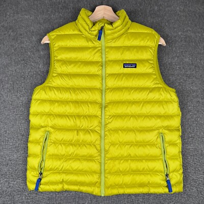 Patagonia Down Sweater Vest Boys XXL Yellow Goose Outdoors Ski