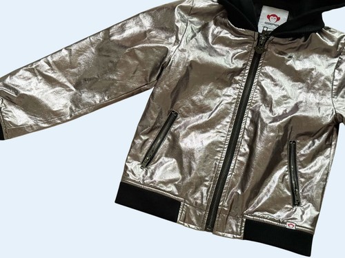 APPAMAN Lower East Side Kids Youth Metallic Hoodie Jacket Sz 7 - Picture 4 of 6