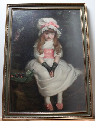 CHERRY RIPE - Großer Vintage gerahmter Druck nach Sir John Everett Millais