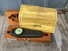 hunter spring mechanical force gage L-20-M in wooden case #3232