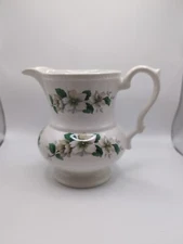Vintage Lord Nelson Pottery Pitcher Vase Floral Pattern 6" England