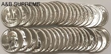 ROLL (20) 1954 S WASHINGTON QUARTERS “STUNNING GEMS” BU UNCIRCULATED 90% SILVER