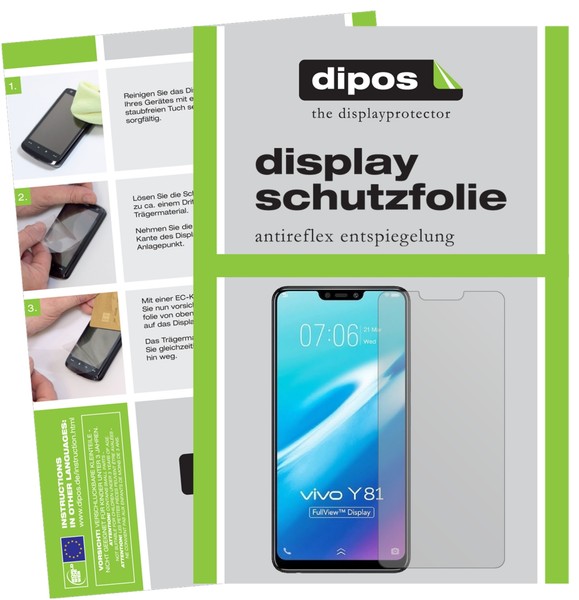 6X Schutzfolie FüR Vivo Y81 Matt Displayschutzfolie Folie Display Schutz Dipos-image