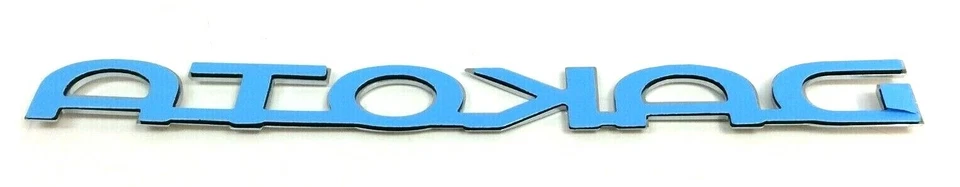 Emblema placa de identificação cromada tampa traseira Dodge Dakota 2005-2011 55077722AA - Imagem 2 de 3