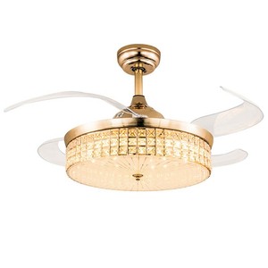 Modern 42 Gold Led Chandeliers Living Room Remote Retractable