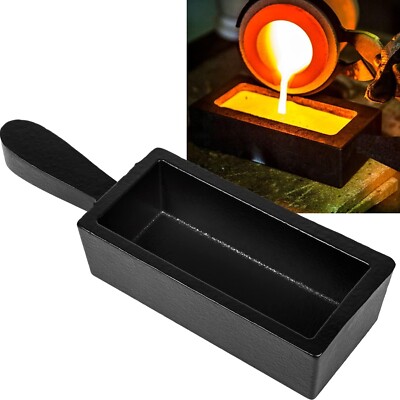 100oz Cast Steel Ingot Mold for Melting Casting Refining Gold Silver Copper A...