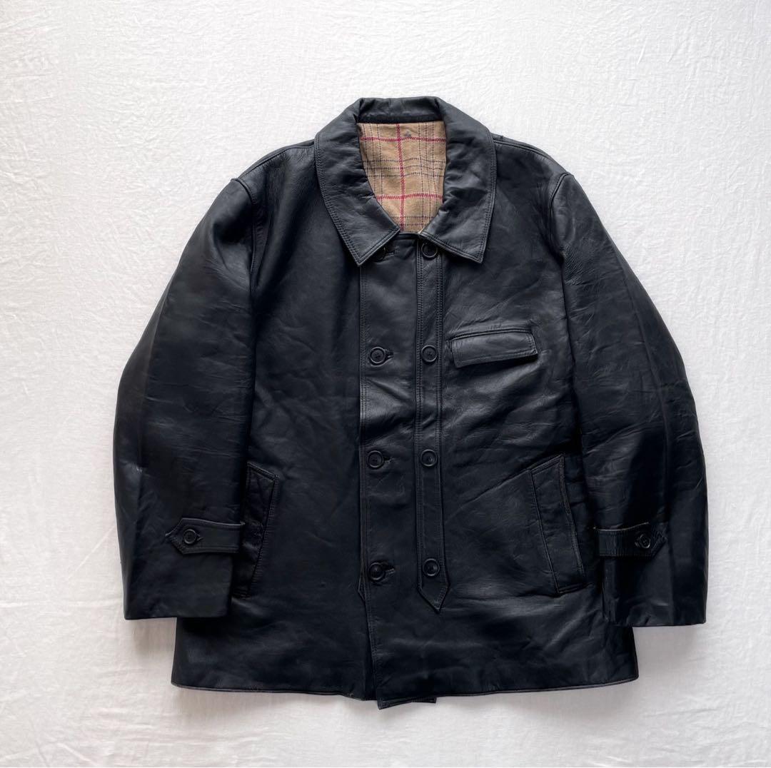 Masterpiece Vintage Leather Corbusier Jacket L XL Military France