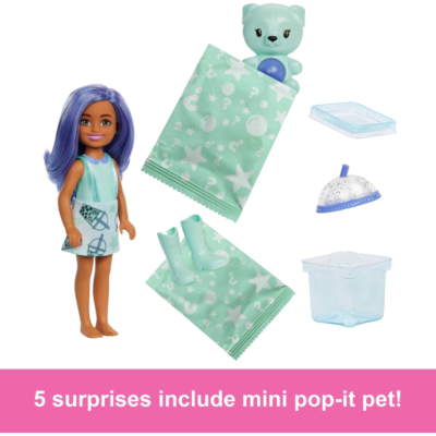 Barbie Maison de poupée Chelsea avec plus de 15 accessoires, maison pop-up extensible jusqu'à 43