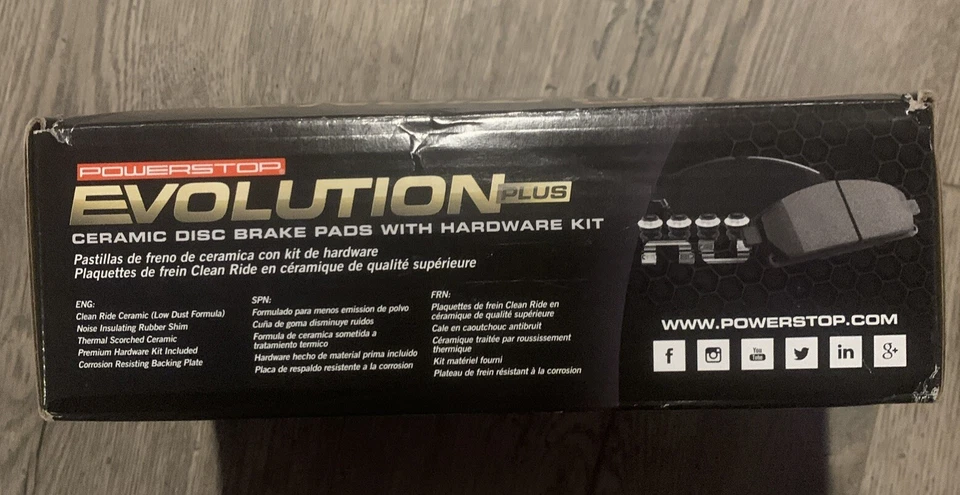 Pastilla de freno delantera cerámica Powerstop 17-1324 para Toyota Camry Highlander Foto 4 de 4
