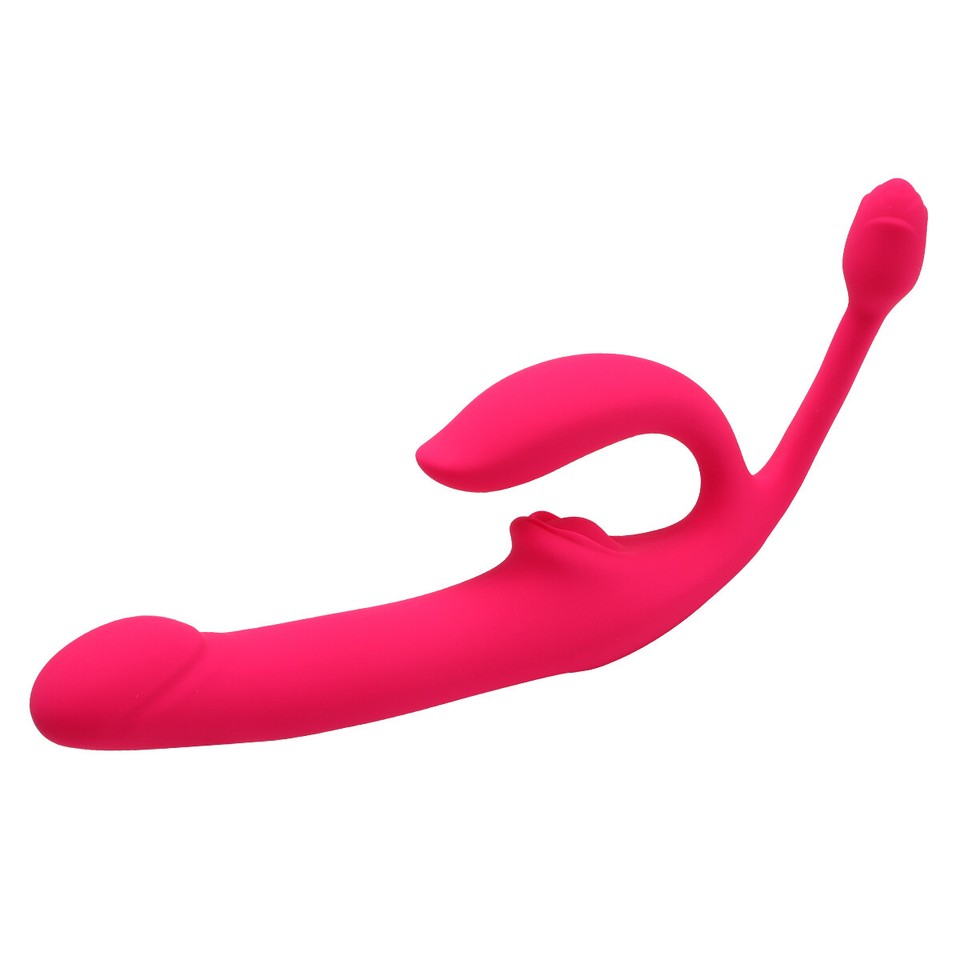 Double Penetration Thrusting Vibrator Realistic Dildo Penis Sex Toy